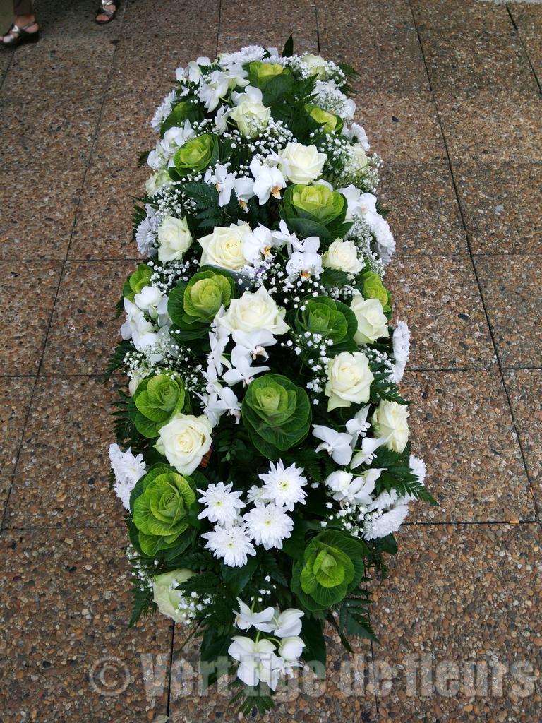 Dessus de cercueil Vert Tige de Fleurs Martigues
